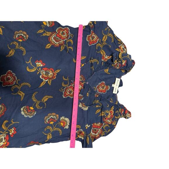 Madewell+Warm Top Size L Floral Ruffle Top - Picture 5 of 8